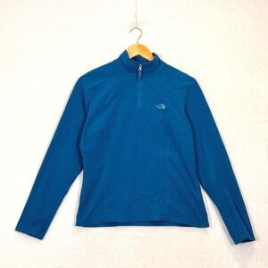 The North Face Blue TKA 100 Fleece Quarter Zip Pullover Medium
